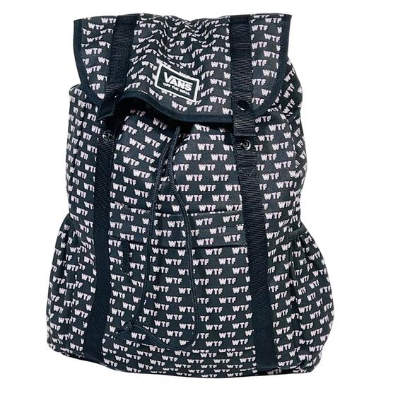 Vans Caravaner Final Lap WTF Backpack Book Bag School Sporty Realm Plus New - Picture 1 of 8